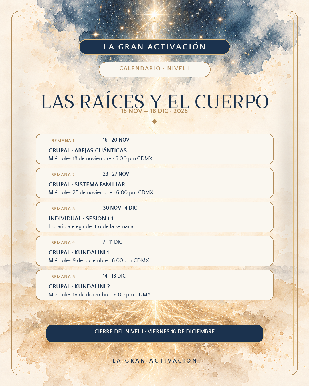 La Gran Activación · Generación Noviembre 2026